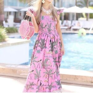 Darlington Isle Cayman Cotton Animal Printed Dress